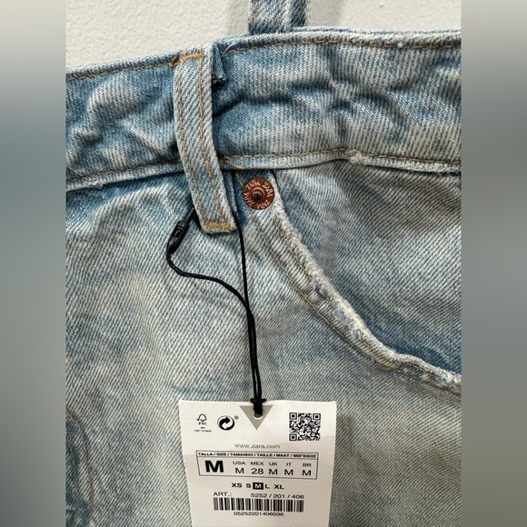 Zara denim Crop top NWT SZ M - Picture 3 of 6